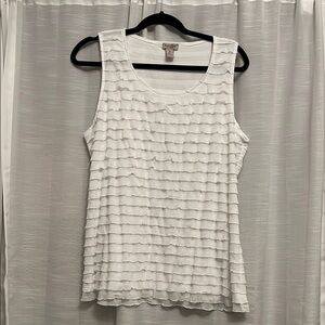 Chico’s White Layered Tank Top